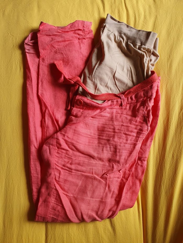Lot 4 pantalons de grossesse - Colline - T40 - TBE - photo numéro 4