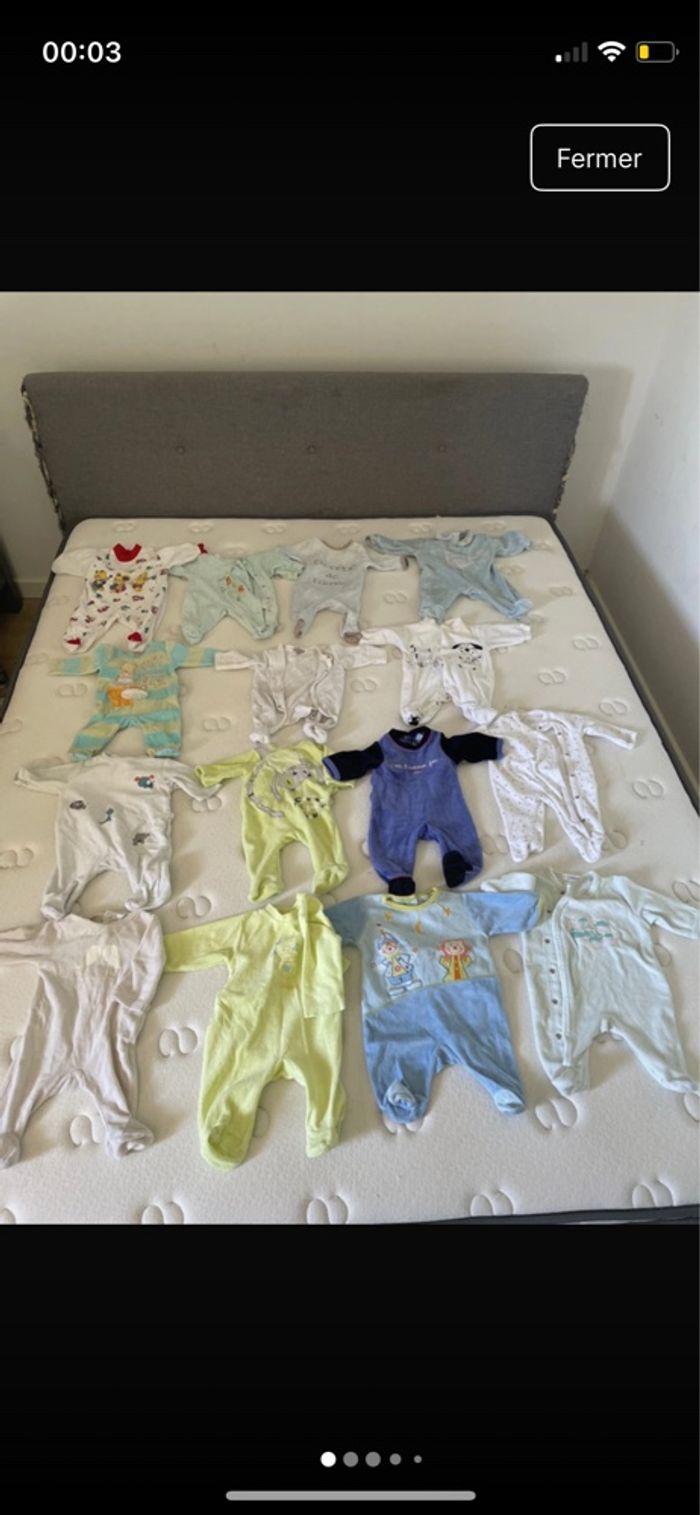 Lot de pyjamas 1 mois