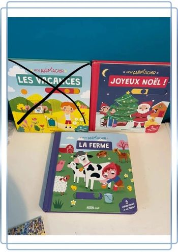 2 livres Animés mon anim’agier de Auzou dont 1 offert