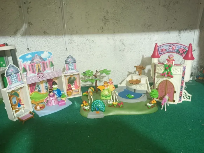 Lot princesses playmobil (fontaine 4137, château transportable 5419, - photo numéro 19