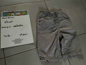 Short garçon 18 mois