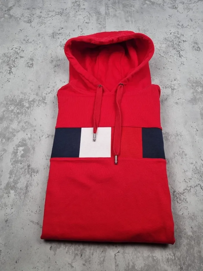 Robe sweat à capuche Tommy Hilfiger rouge S Femmes (mesures en photos) - photo numéro 2