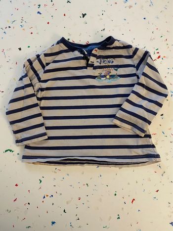 T-shirt manches longues marinière « Viking » Sergent Major 3 ans