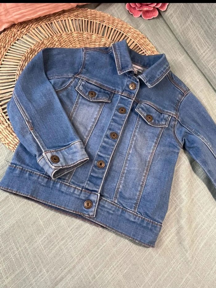 Veste en jean 24 mois broderie - photo numéro 3