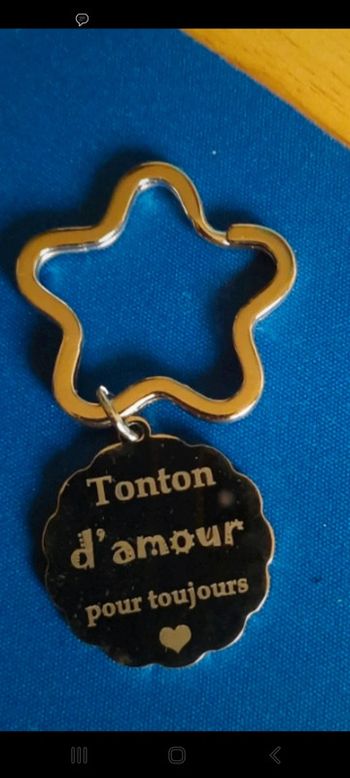 Porte clés tonton d amour neuf