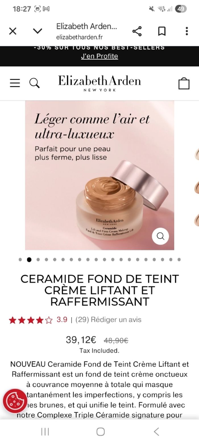 Fond de teint liftant et raffermissant Elisabeth arden - photo numéro 2