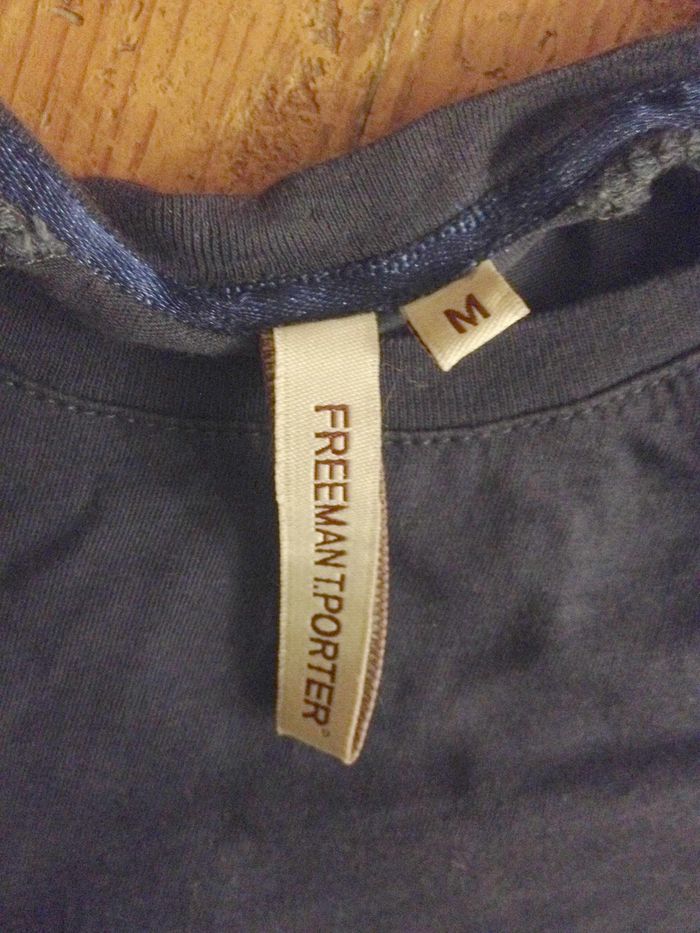 T shirt marine ✧ manches courtes  ✧ Freeman T. Porter ✧ look féminin ✧ Taille 38 - photo numéro 9