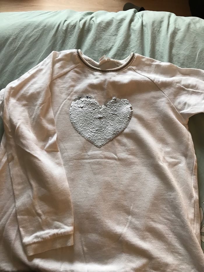 Pull à sequins  cœur - Z - 12 ans