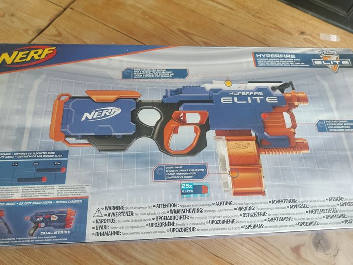 Blaster Nerf Elite hyperfire neuf incluant 25 fléchettes - photo numéro 3