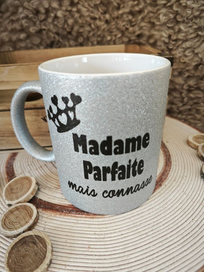 Tasse Glitter Argenté Madame Parfaite - photo numéro 3
