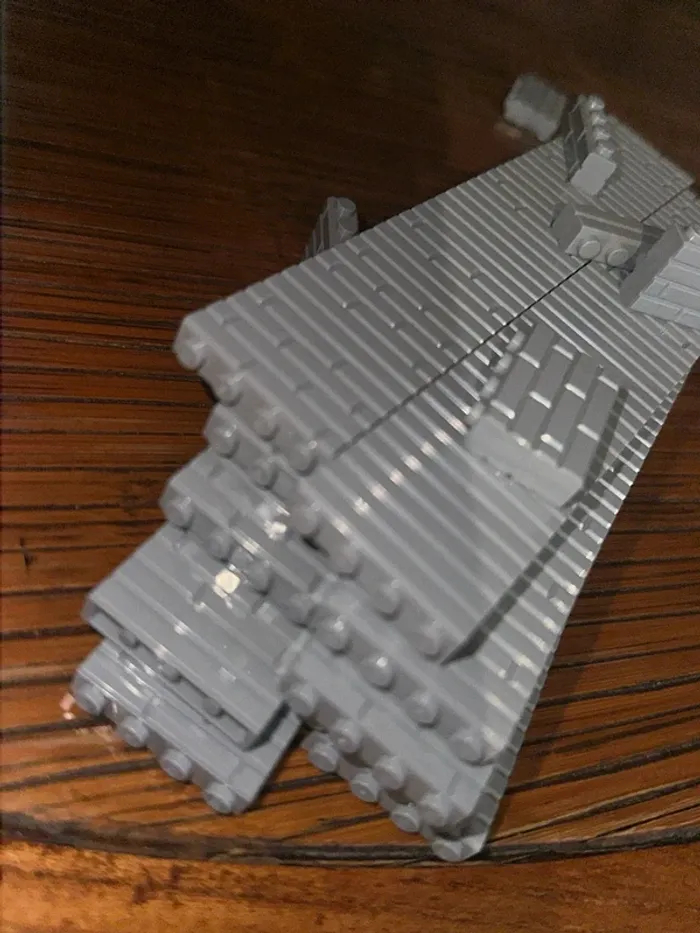 200 brick Lego modified 1 x 4 with masonry profile ref 15533 Light Bluish Gray - photo numéro 3