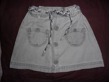 Jupe jean gris fille, Kidkanaï, Taille 3 ans