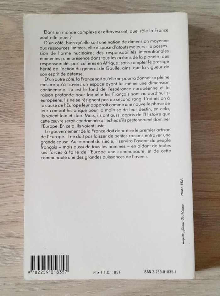 Raymond Barre Au tournant du siècle Principes et objectifs de politique étrangère - photo numéro 6