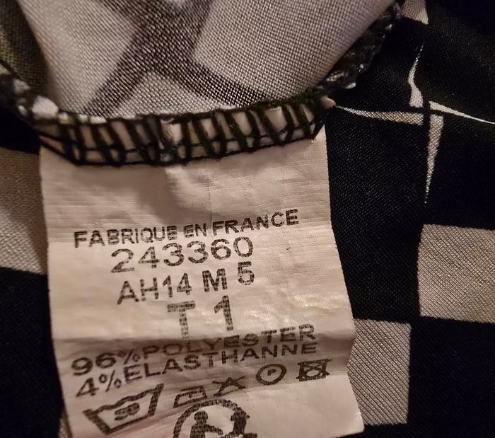 📌 Top Fluide Vintage 90s Op Art Damier Noir & Blanc - photo numéro 6