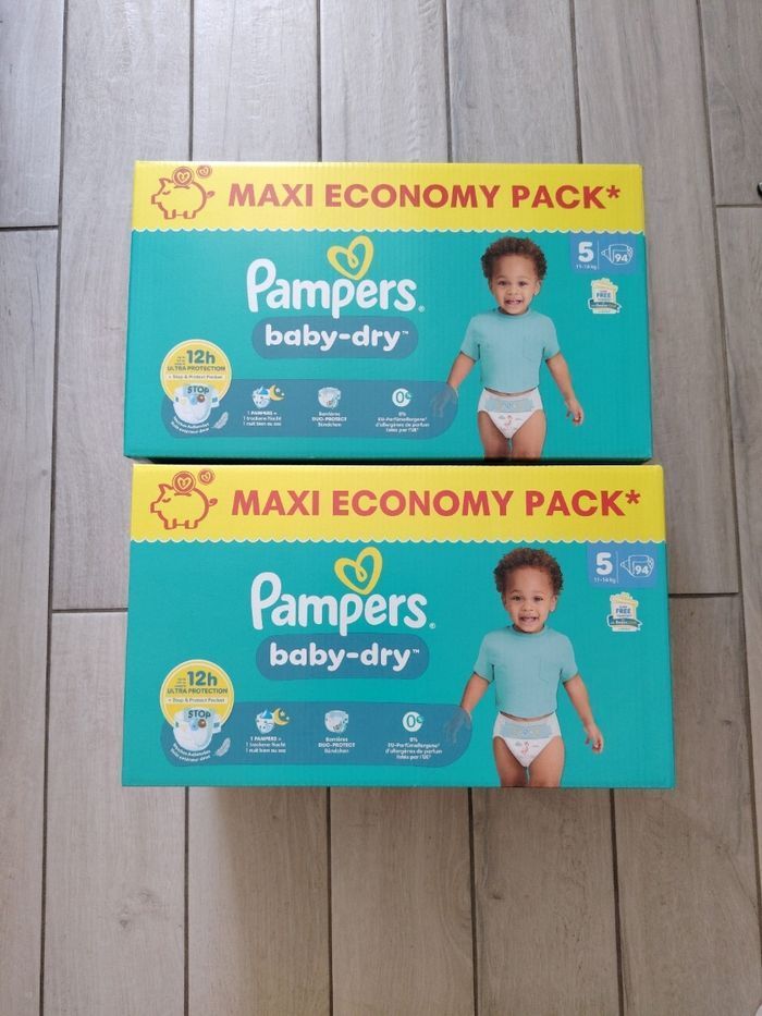 188 couches Pampers taille 5