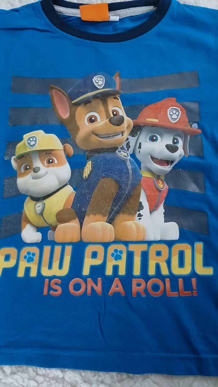 Tee-shirt manches longues pat patrouille taille 6-7 ans - photo numéro 2