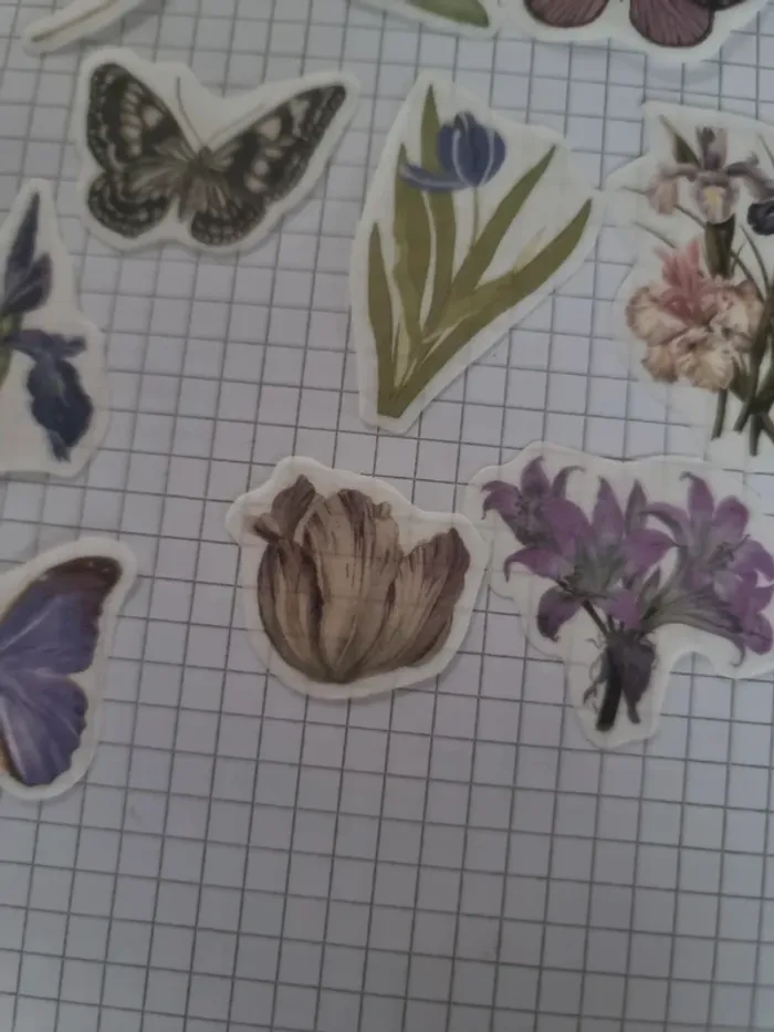 Lot stickers fleuri papier (lot B) - photo numéro 11