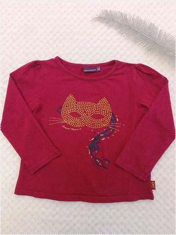 🔸T-shirt Manches Longues Rouge Bordeaux - Sergent Major 3 ans🔸