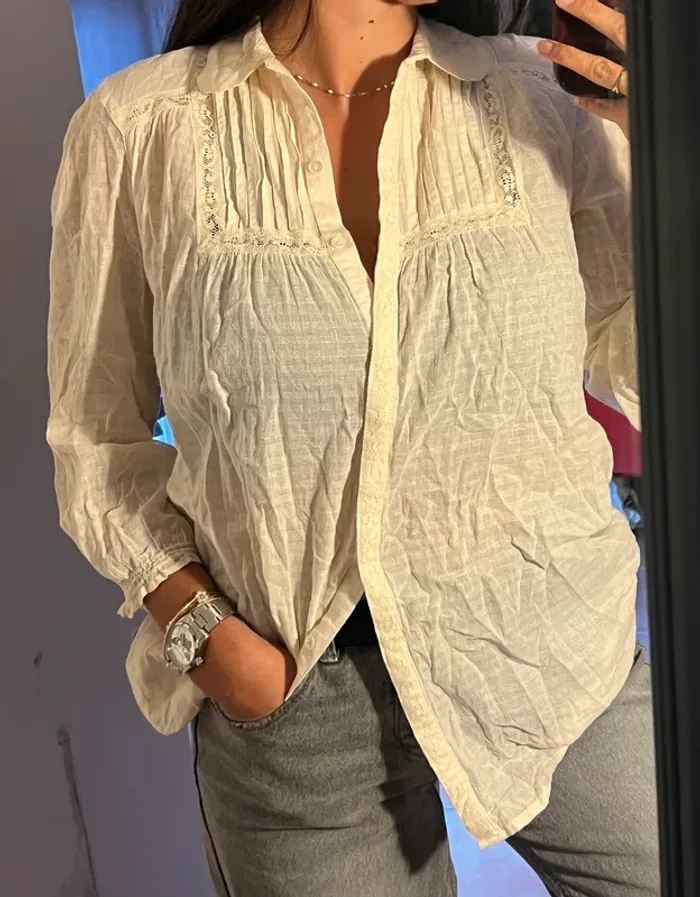 Chemise vintage chic parisienne - neuve - taille 40