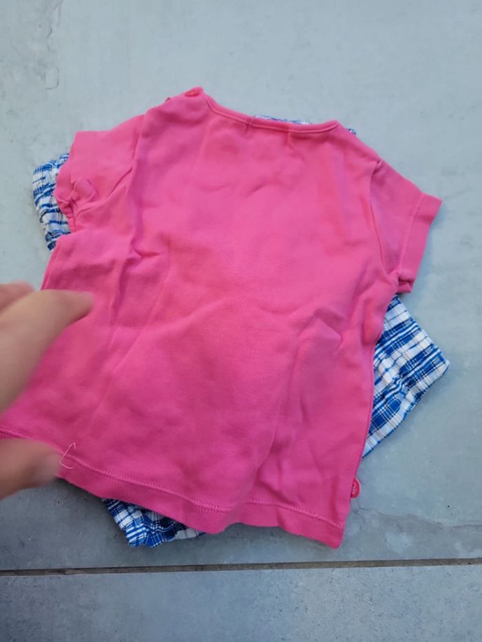 Lot vêtement bébé fille short et t-shirt 12 mois - photo numéro 6