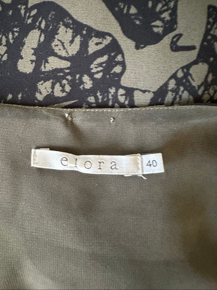 Robe bariolée kaki et noir Elora T40 L - photo numéro 9