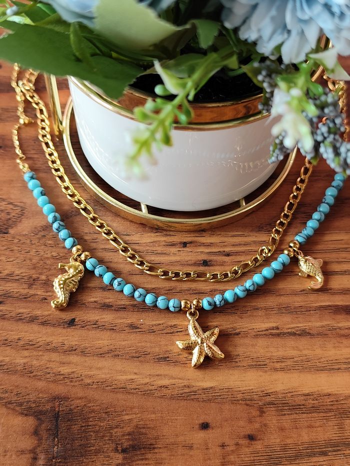 Collier océan bleu ✅ - photo numéro 2