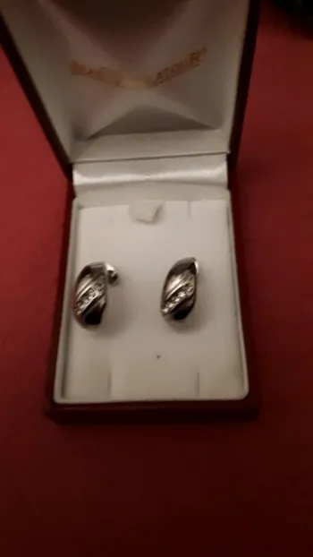 Boucles d'oreilles acier zirconia