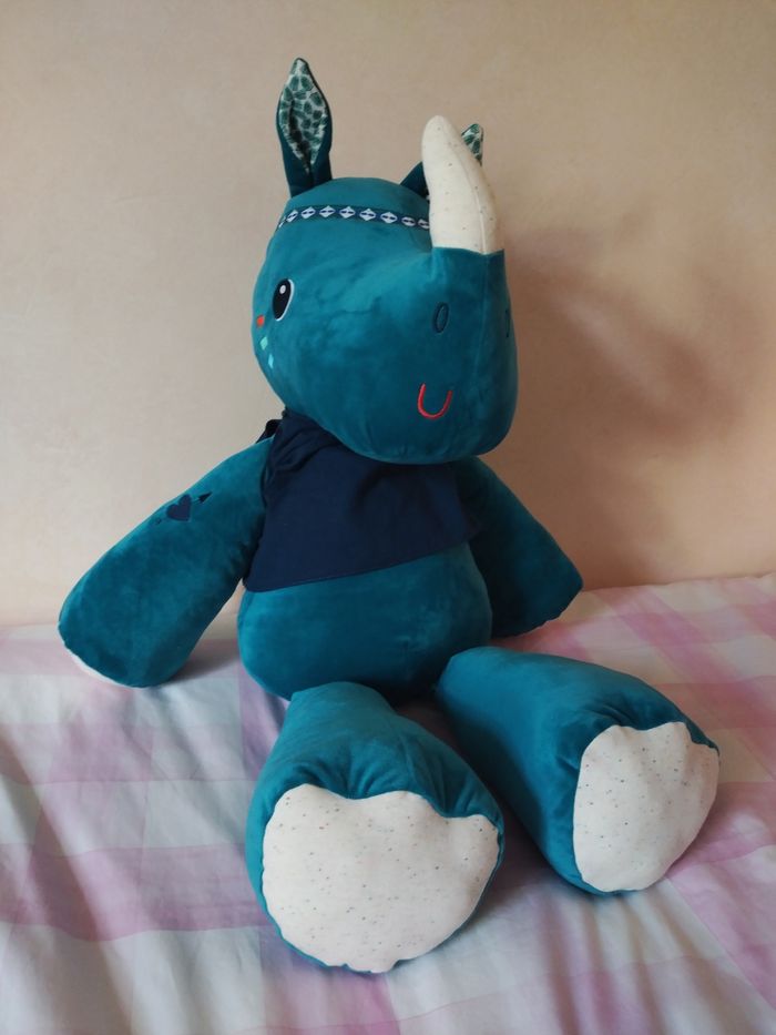 Peluche géante rhinocéros Marius neuve - photo numéro 2