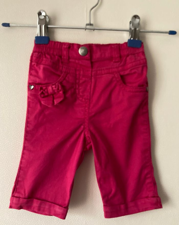 pantalon en toile de coton taille 6 mois - photo numéro 1