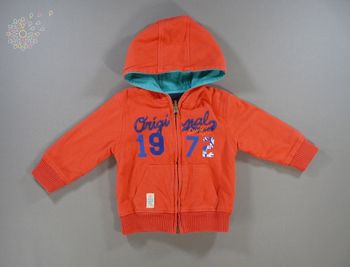 Gilet réversible tricot molleton bleu rouge rayures Catimini 12 mois 74 cm garçon