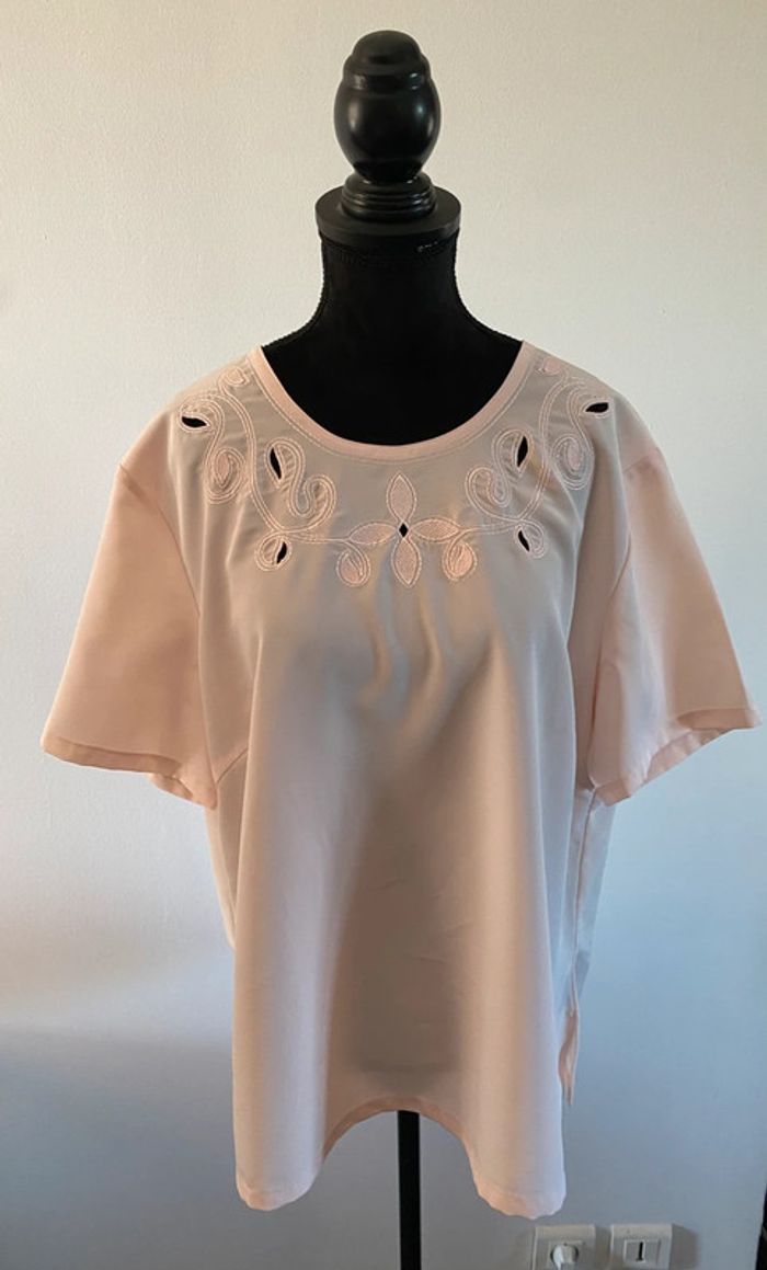 Blouse 3 Suisses Le Chouchou rose pâle taille 38 - photo numéro 3