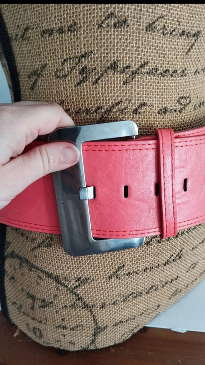 Superbe ceinture rose large 100 cm femme synthétique - photo numéro 8