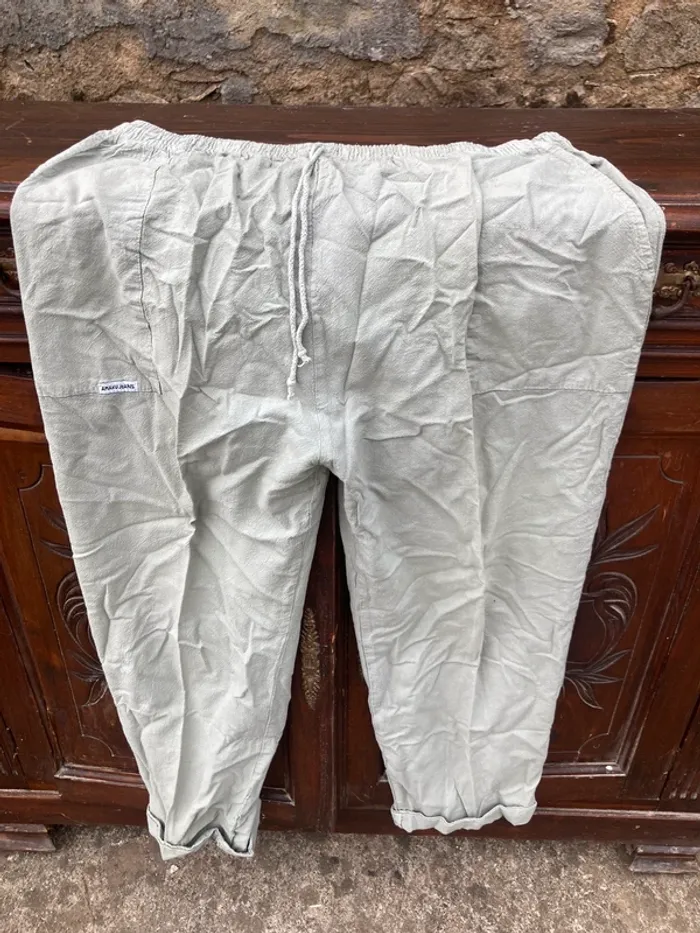 Pantalon kaki Amaro Jeans taille élastique