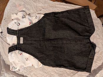 Salopette courte avec visage de chat