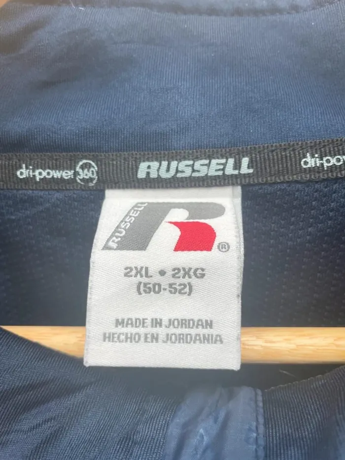 Russell navy blue light track jacket Mens XXL - photo numéro 3