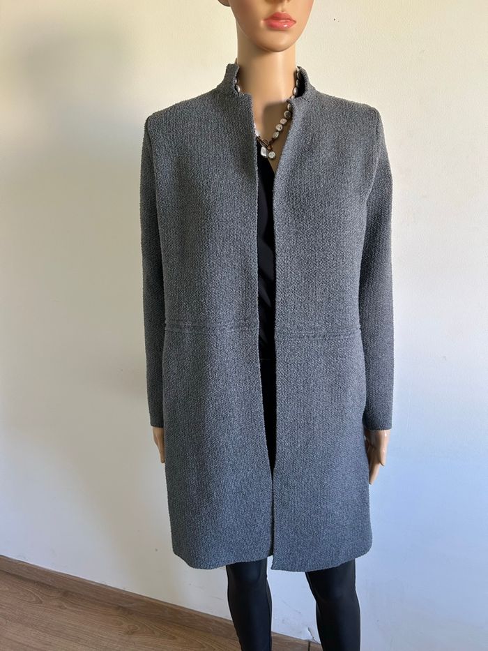 Veste grise mi longue Morgan taille XS TBE - photo numéro 1