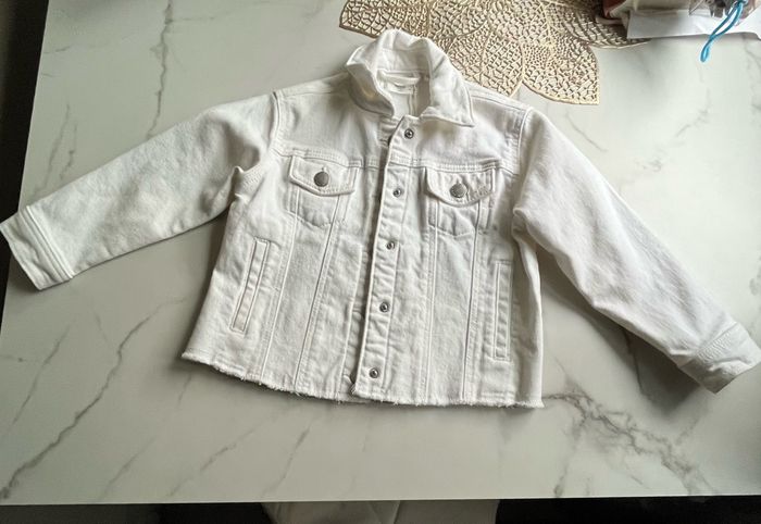 Veste jean blanche pour enfant