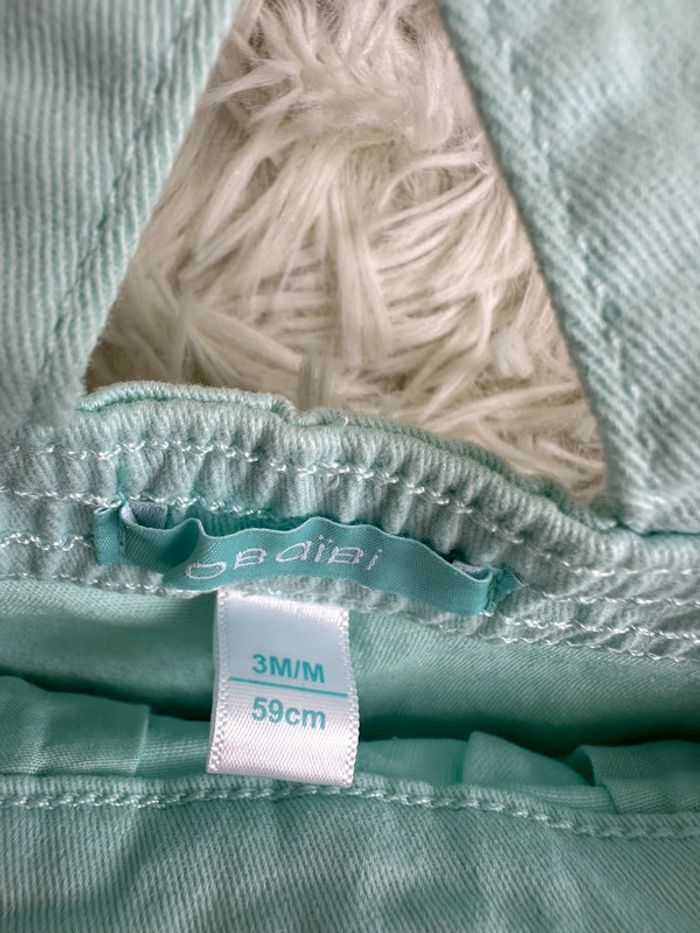 Salopette courte et t-shirt Obaibi taille 3 mois - photo numéro 6