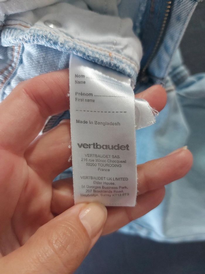 Bermuda Vertbaudet jeans clair 4 ans - photo numéro 10