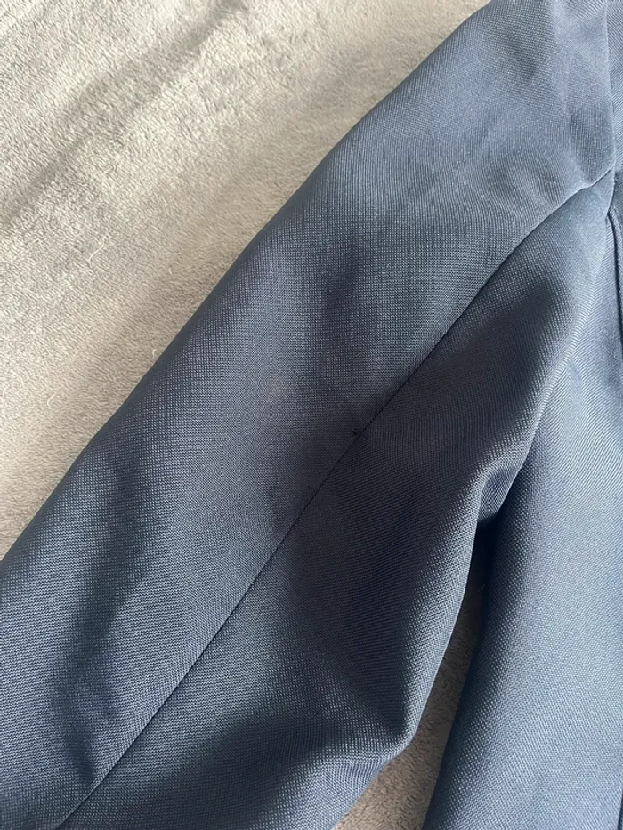 Blazer vintage bleu marine unisexe – écusson brodé – T.40 - photo numéro 6