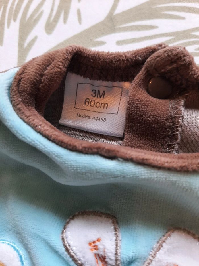 Pyjama velours 3mois - photo numéro 2