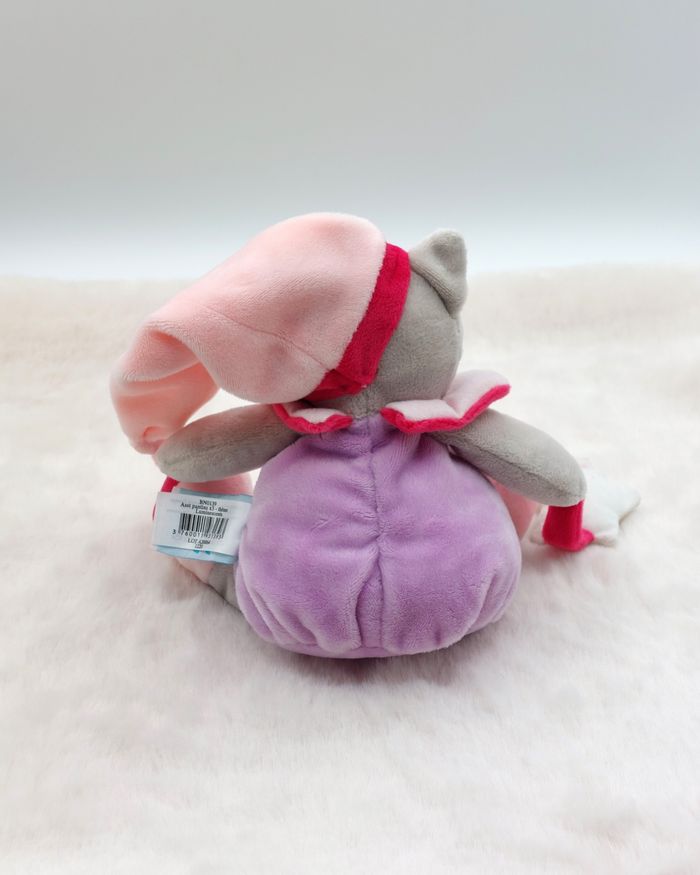 BABY NAT Peluche doudou chat gris mauve rose luminescent lune étoile BN0139 - photo numéro 2