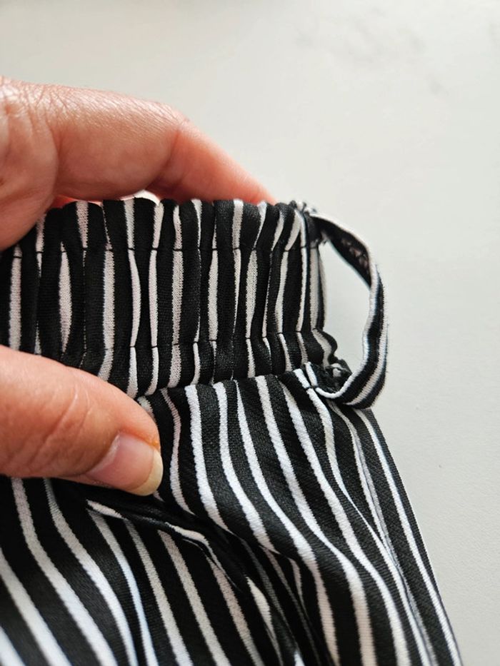 Pantalon large noir et blanc rayé Taille unique #lora11femme42 - photo numéro 6