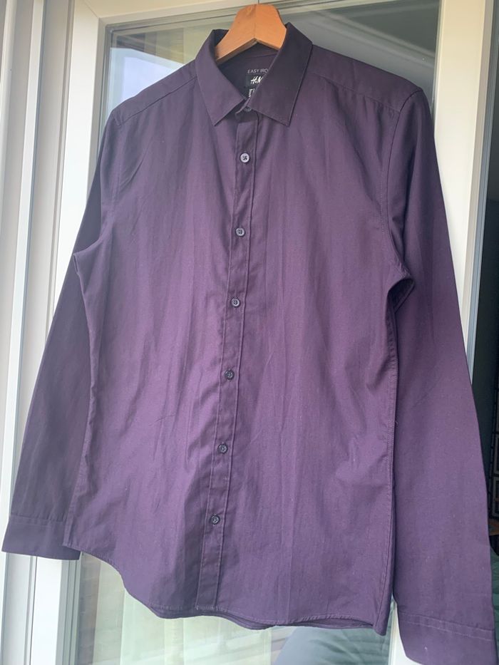 Chemise H&M violet bordeaux taille S