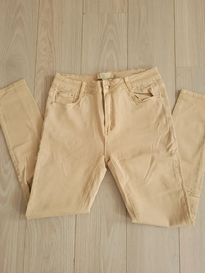 Pantalon beige Mère et fille Taille 42 - photo numéro 5