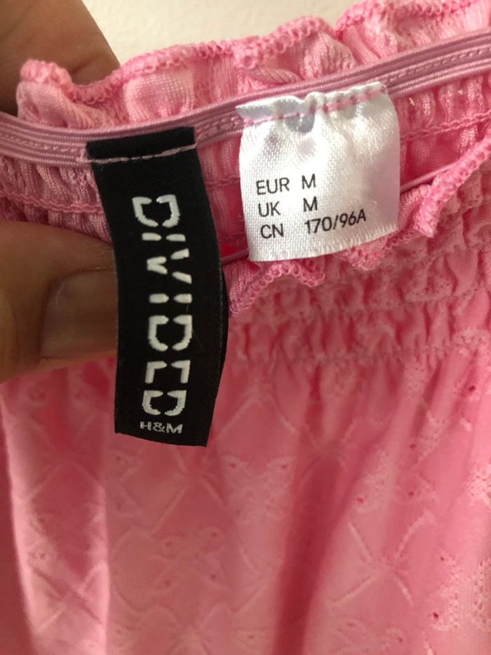 Haut H&M épaules dénudées Rose - photo numéro 3