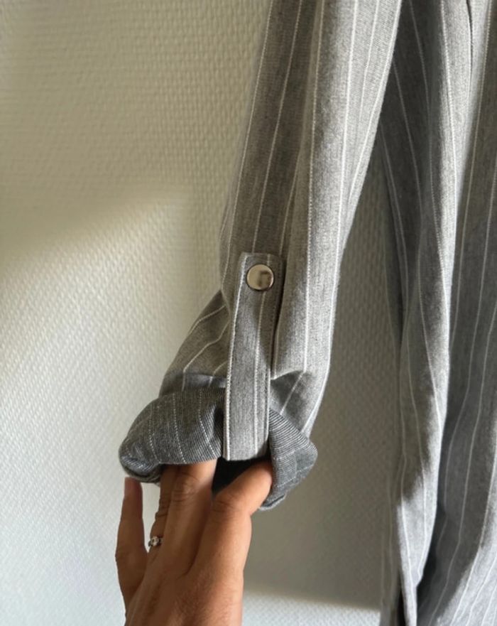 Veste blazer grise et blanche - photo numéro 4