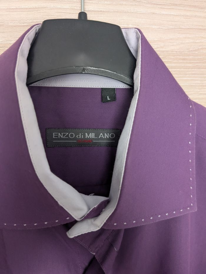 Chemise homme, Enzo di milano, taille L, état impeccable - photo numéro 2