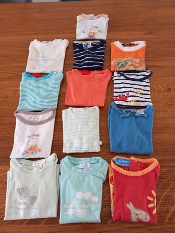 Lot tee-shirts manches longues et courtes