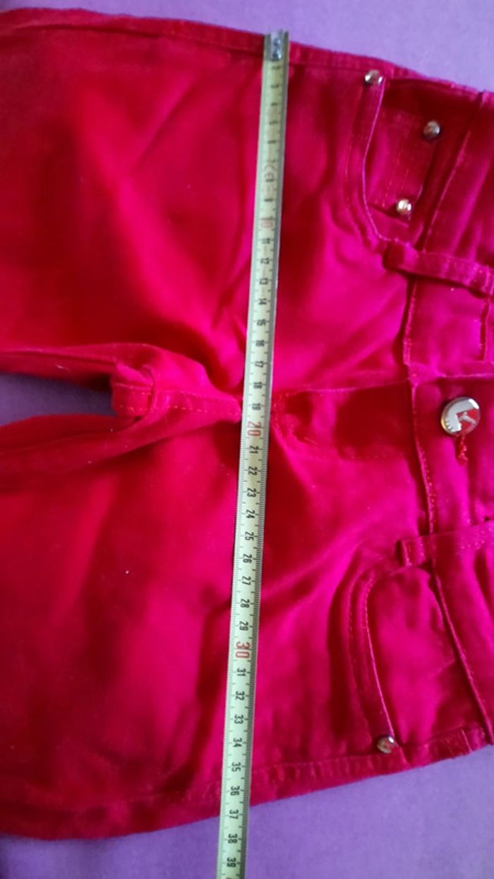 Pantalon taille haute rouge - photo numéro 9